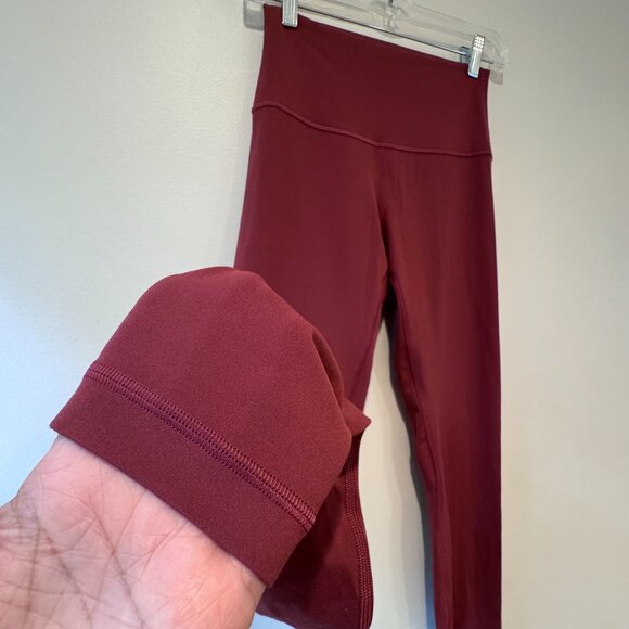 🍷 Lululemon Align™ High-Rise Leggings Burgundy – Size 6 - Picture 4 of 10